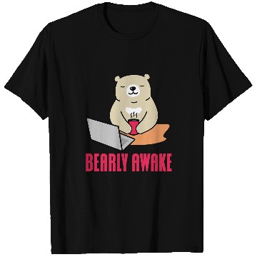 Discover Funny Bear Bearly Awake Programmer Computer Programming Coding Cute Bears T-Shirts