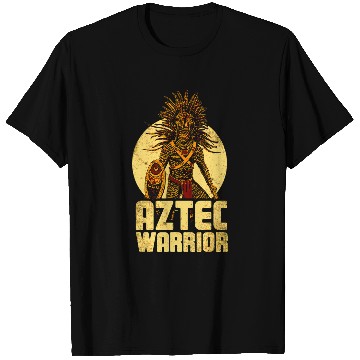 Discover Aztec Warrior King Mexican Native Art Mayans 4 T-Shirts