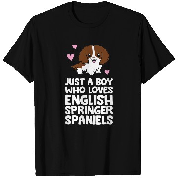 Discover Just A Boy Who Loves English Springer Spaniels T-Shirts