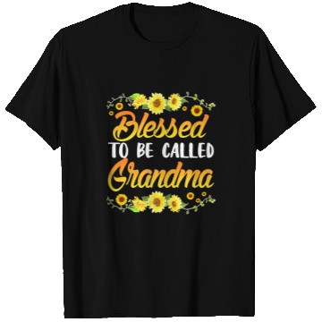 Discover Mother Womens xmass Blessed To Be Called Grandma Sunflower Mothers day187 T-Shirts