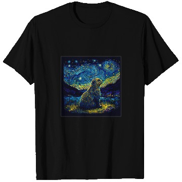 Discover Surrealism Starry Night Groundhog 69 T-Shirts