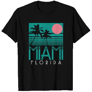 Discover Surf Life Miami Florida vintages Retro Palm Trees Beach Summer Surf T-Shirts