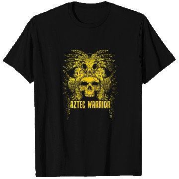 Discover Aztec Warrior King Mexico Native Aztec Art Mayas 2 T-Shirts