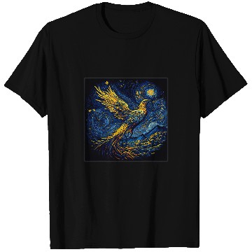 Discover Surrealism Starry Night Phoenix Bird 69 T-Shirts