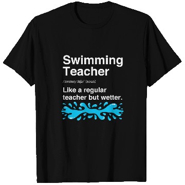 Discover Swimming Pool Teacher Funny Definition Swim Trainer Coach T-Shirts