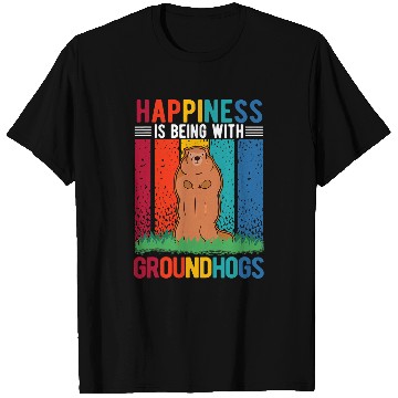 Discover Groundhog Happiness Marmot Woodchuck T-Shirts