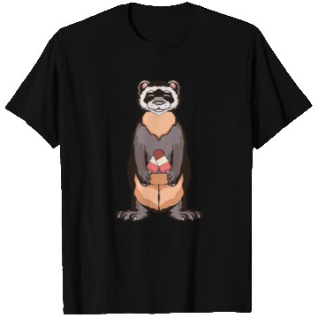 Discover Ferret with ice creams funny illustration T-Shirts