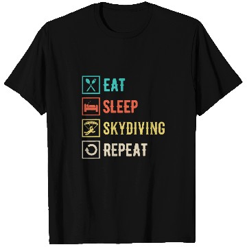 Discover Skydiving Gift Eat Sleep Skydiving Repeat Paragliding Skydiver Skydiving T-Shirts