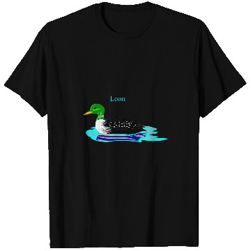 Discover Greenheaded Loon Bird Lover Art Illustration T-Shirts