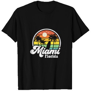 Discover Surf Life Miami Florida Dreaming Beach Palm Summer Vacation Surfing T-Shirts