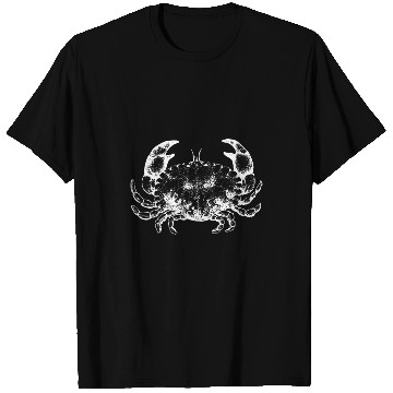 Discover Crab Sealife Illustration Design T-Shirts