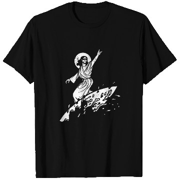 Discover Surf Life Jesus Christ Surfing Summer Surfboard Religious T-Shirts