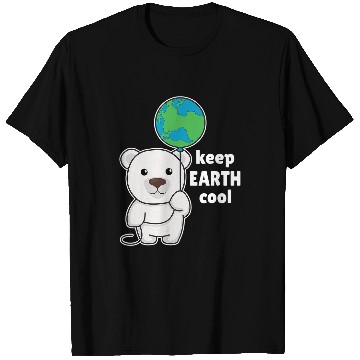 Discover Funny Bear Polar Bear With Earth Climate Protection keeps earth cool Cute Bears T-Shirts