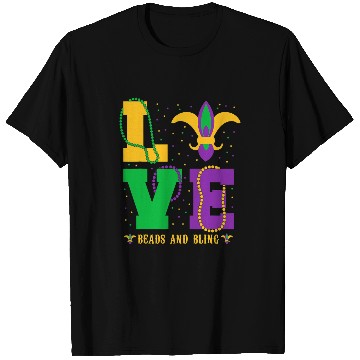 Discover Beads Bling Love Fat Tuesday T-Shirts