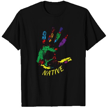 Discover Handprint Native American Indigenous Tribe Illustration T-Shirts