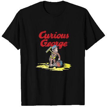 Discover curious george window cleaner portrait logo T-Shirts