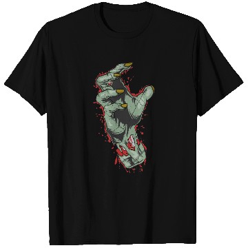 Discover Cool Zombie Hand Blood Splattered Flesh Eating Scary T-Shirts