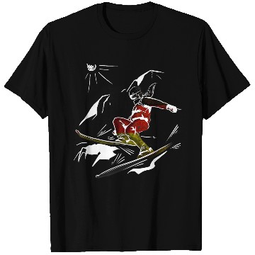 Discover Skiing Ski skiing mountains snow with Germany flag T-Shirts