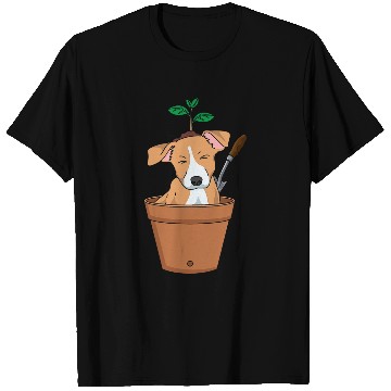 Discover Dog In Potting Plants Gardening Florist T-Shirts