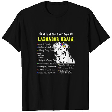 Discover Labrador Lab Dog Labrador Brain Black Yellow Chocolate Lab T-Shirts