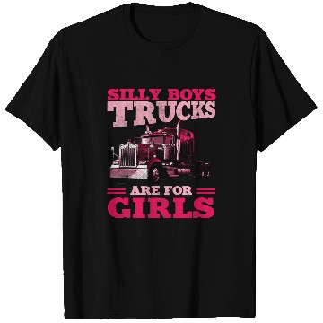 Discover Trucker Gifts Tractor Trailer 18 Wheeler Trucks For Girls T-Shirts