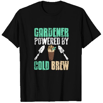 Discover Gardener Powered By Cold Brew Cool vintages Present Gift T-Shirts