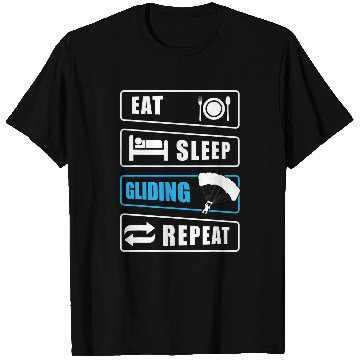 Discover Skydiving Gift Eat Sleep Gliding Repeat Paragliding Parachute Paraglider 2 T-Shirts