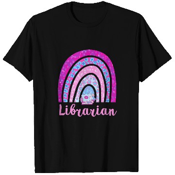 Discover Reading Book Leopard Rainbow With Books School Librarian Reader T-Shirts