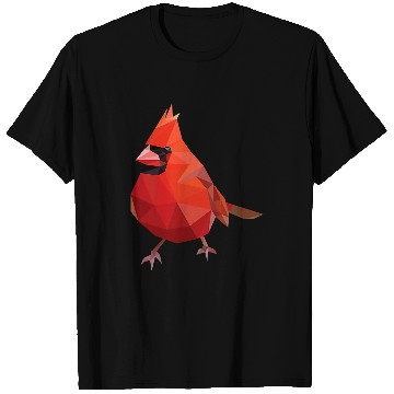 Discover Geometric Northern Cardinal Animal Polygonal Bird Abstract381 T-Shirts