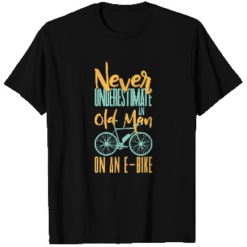 Discover Electrical Never Underestimate An Old Man On An Electric Cycling Electrician T-Shirts