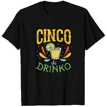 Discover Cinco de Drinko de Mayo Party Tequila Shot Illustration T-Shirts