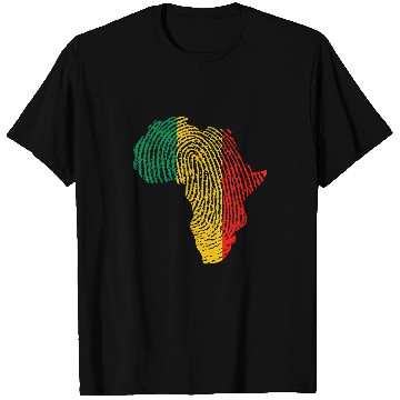Discover Pan African Flag Fingerprint Black History Month Proud T-Shirts