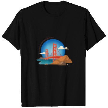 Discover Golden Gate Bridge illustration with the inscription T-Shirts