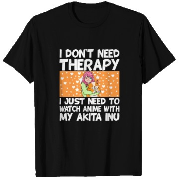 Discover Dog Akita Anime Art for Teen Girls Akita Inu Dog Merch Anime Lovers 3 T-Shirts