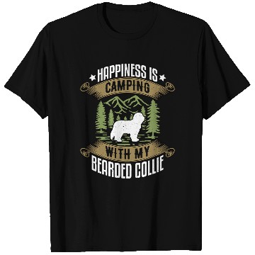 Discover Camping With Bearded Collie Camp Lover Camping And Dogs T-Shirts