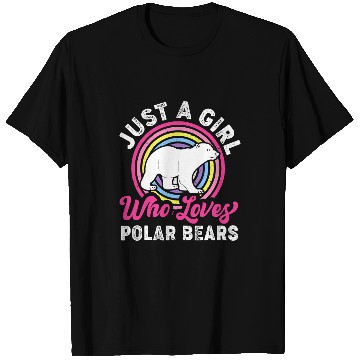 Discover Funny Bear Just A Girl Who Loves Polar Bears Polar Bear Lover Kids Cute Bears T-Shirts