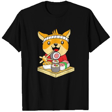 Discover Dog Shiba Inu Cute Japanese Sushi Chef Shiba Inu Sushi T-Shirts