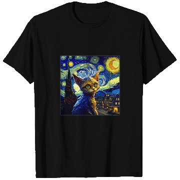 Discover Surrealism Starry Night Gremlin T-Shirts