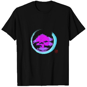 Discover Bonsai Tree Zen Buddhism Enso Circle Tees 1 T-Shirts