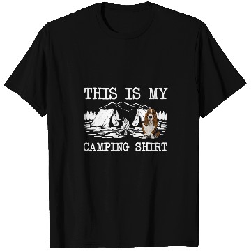 Discover Camping Camp Campfire Basset Hound Dog This Is My Camper T-Shirts