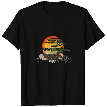 Discover Bonsai Style Tree Sunset or Sunrise T-Shirts