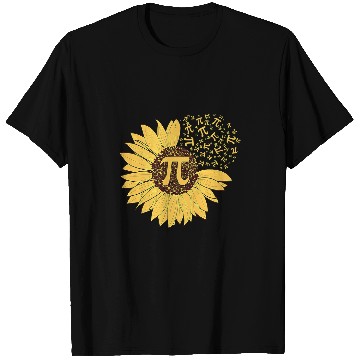 Discover Pi Day Sunflower 314 Pi Number Symbol Math Science T-Shirts