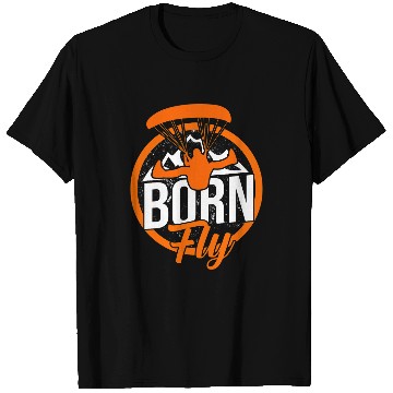 Discover Skydiving Gift Born To Fly Graphic Paragliding Parachute Paraglider Skydive T-Shirts