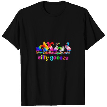 Discover Funny Silly gooses colorful goose painting T-Shirts