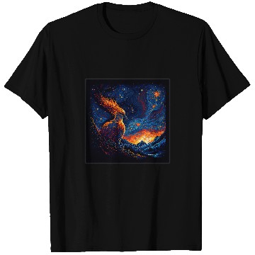 Discover Surrealism Starry Night Phoenix Bird 1 T-Shirts
