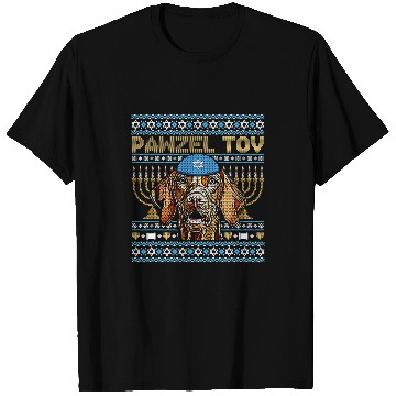 Discover Dog Vizsla Pawzel Tov Jewish Wirehaired Vizsla Dog Funny Hanukkah T-Shirts