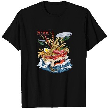Discover Great Ramen of Kanagawa Japanese Food Kaiju Kawaii Ramen T-Shirts