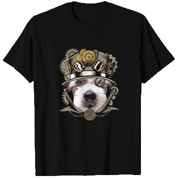Discover Dog Jack Russell Terrier Dog Medieval Victorian Steampunk T-Shirts