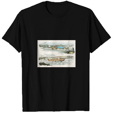 Discover Duck Flowing Sporting Illustration Sketches By Henry Alken T-Shirts