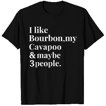 Discover Cavapoo Funny Dog Owner Bourbon Whiskey Lover Gift Men T-Shirts